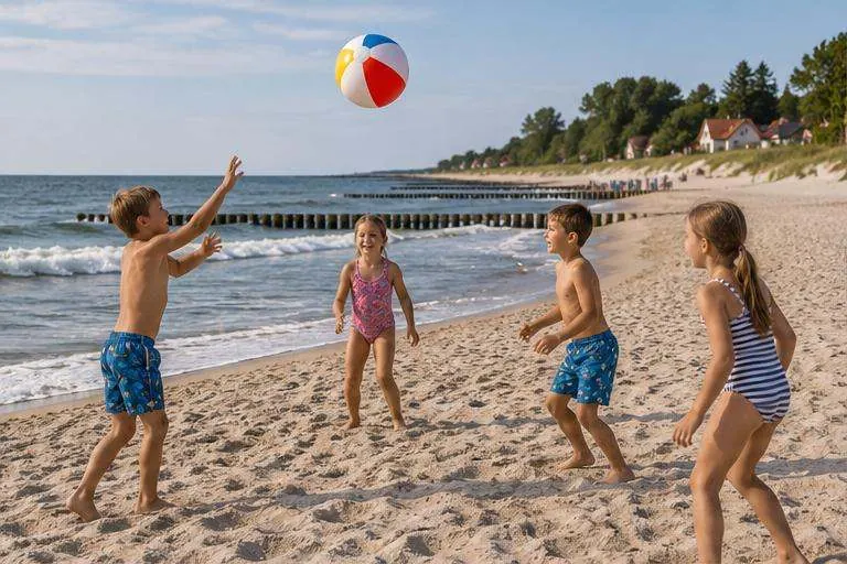 Zabawy na plaży – ilustracja pierwsza